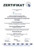 Zertifikat DIN ISO für das Suchtmedizinische Behandlungszentrum