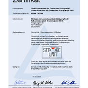 Zertifikat Stroke Unit