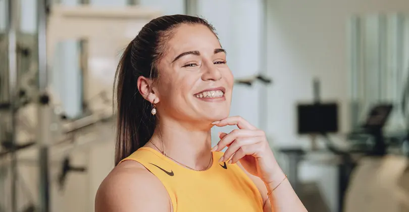 Amelie im Fitnessstudio