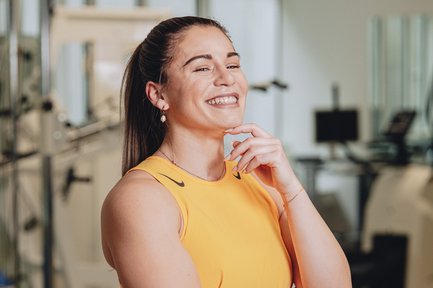 Amelie im Fitnessstudio