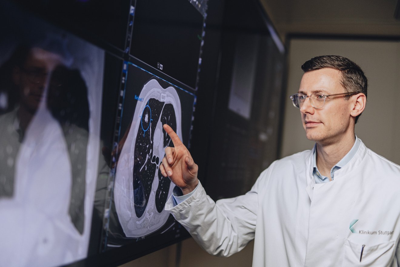 Betrachtung einer Lungen-CT Aufnahme